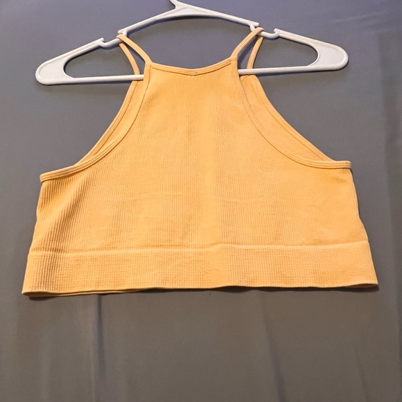 Cropped Yellow Ribbed Tank - Picture 5 of 5
